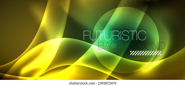 Glowing shiny light abstract background, vector template