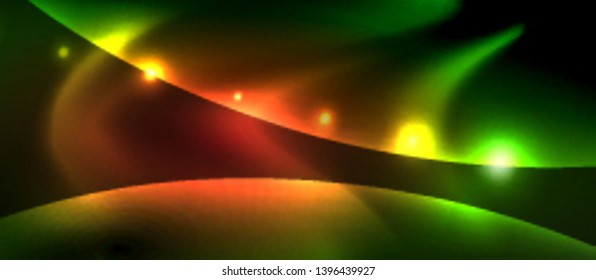 Glowing shiny light abstract background, vector template