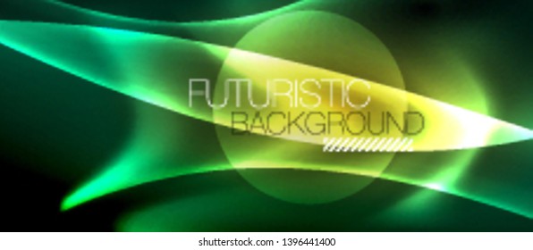 Glowing shiny light abstract background, vector template
