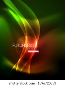 Glowing shiny light abstract background, vector template