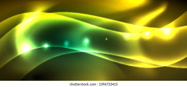 Glowing shiny light abstract background, vector template