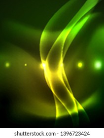 Glowing shiny light abstract background, vector template