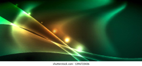Glowing shiny light abstract background, vector template
