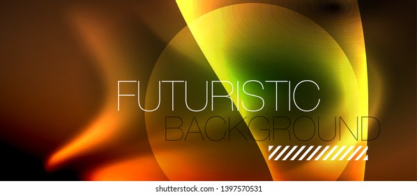 Glowing shiny light abstract background, vector template