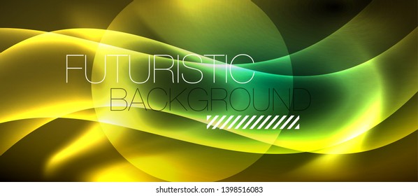 Glowing shiny light abstract background, vector template