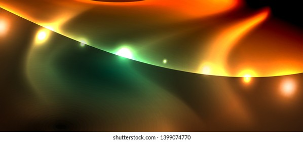 Glowing shiny light abstract background, vector template