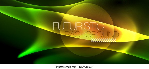 Glowing shiny light abstract background, vector template