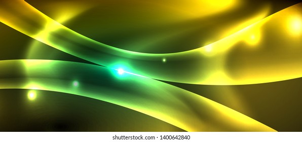 Glowing shiny light abstract background, vector template