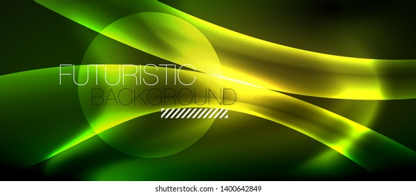 Glowing shiny light abstract background, vector template