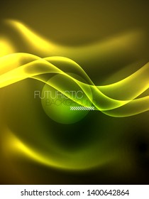 Glowing shiny light abstract background, vector template