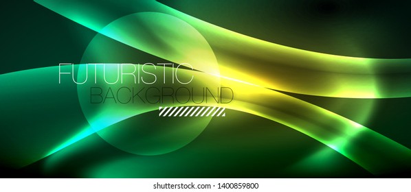 Glowing shiny light abstract background, vector template