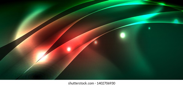 Glowing shiny light abstract background, vector template