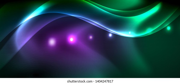 Glowing shiny light abstract background, vector template
