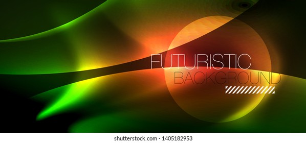 Glowing shiny light abstract background, vector template