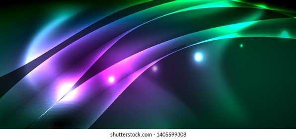 Glowing shiny light abstract background, vector template