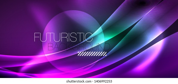 Glowing shiny light abstract background, vector template