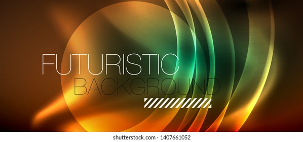 Glowing shiny light abstract background, vector template