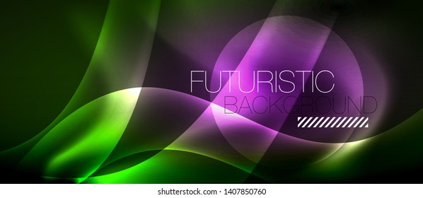 Glowing shiny light abstract background, vector template