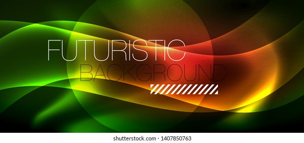 Glowing shiny light abstract background, vector template