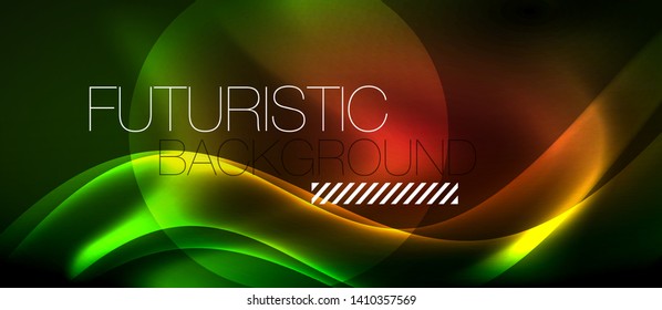 Glowing shiny light abstract background, vector template