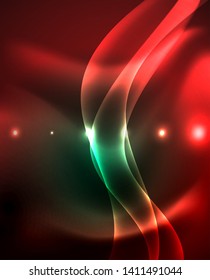 Glowing shiny light abstract background, vector template