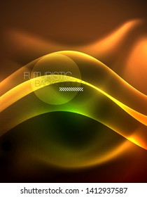 Glowing shiny light abstract background, vector template