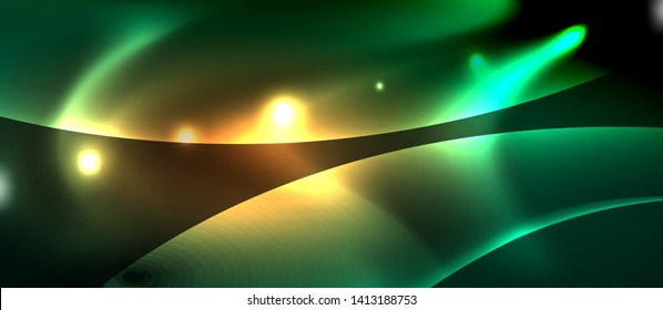Glowing shiny light abstract background, vector template