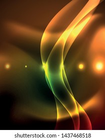 Glowing shiny light abstract background, vector template