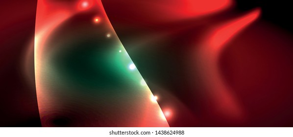Glowing shiny light abstract background, vector template