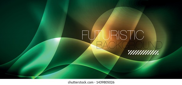 Glowing shiny light abstract background, vector template