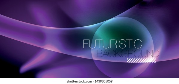 Glowing shiny light abstract background, vector template