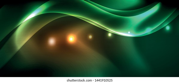 Glowing shiny light abstract background, vector template