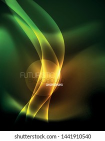 Glowing shiny light abstract background, vector template