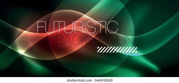 Glowing shiny light abstract background, vector template