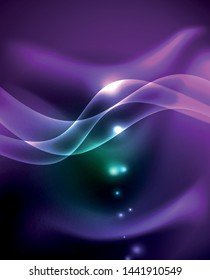 Glowing shiny light abstract background, vector template