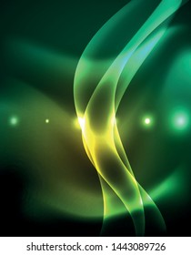 Glowing shiny light abstract background, vector template