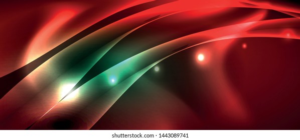 Glowing shiny light abstract background, vector template