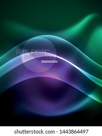 Glowing shiny light abstract background, vector template
