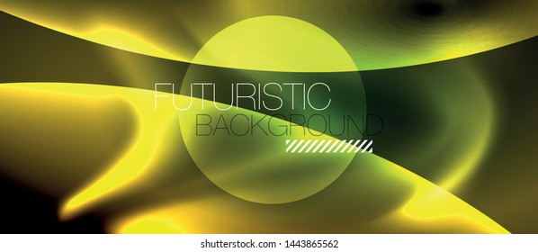 Glowing shiny light abstract background, vector template