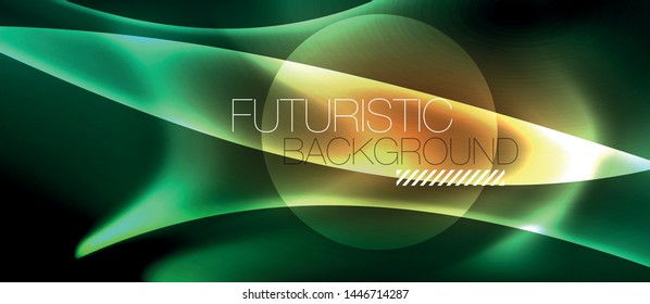 Glowing shiny light abstract background, vector template