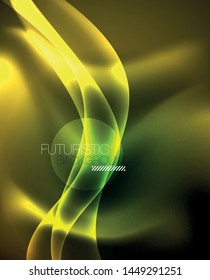 Glowing shiny light abstract background, vector template