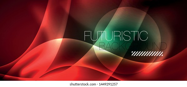 Glowing shiny light abstract background, vector template