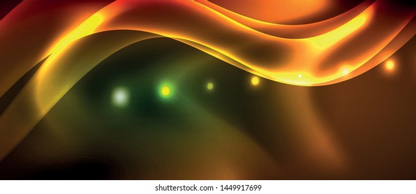 Glowing shiny light abstract background, vector template