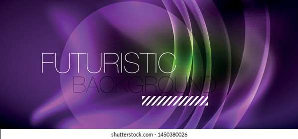 Glowing shiny light abstract background, vector template