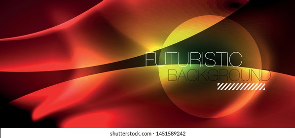 Glowing shiny light abstract background, vector template