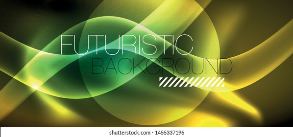 Glowing shiny light abstract background, vector template