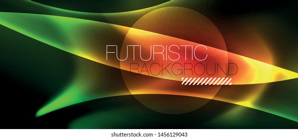 Glowing shiny light abstract background, vector template