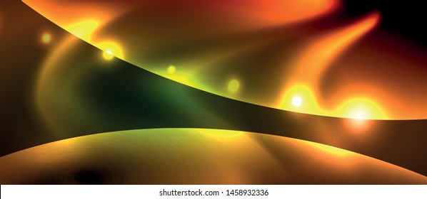 Glowing shiny light abstract background, vector template