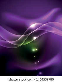 Glowing shiny light abstract background, vector template