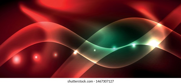 Glowing shiny light abstract background, vector template